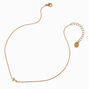 Gold-tone Mini Sideways Cross Pendant Necklace,
