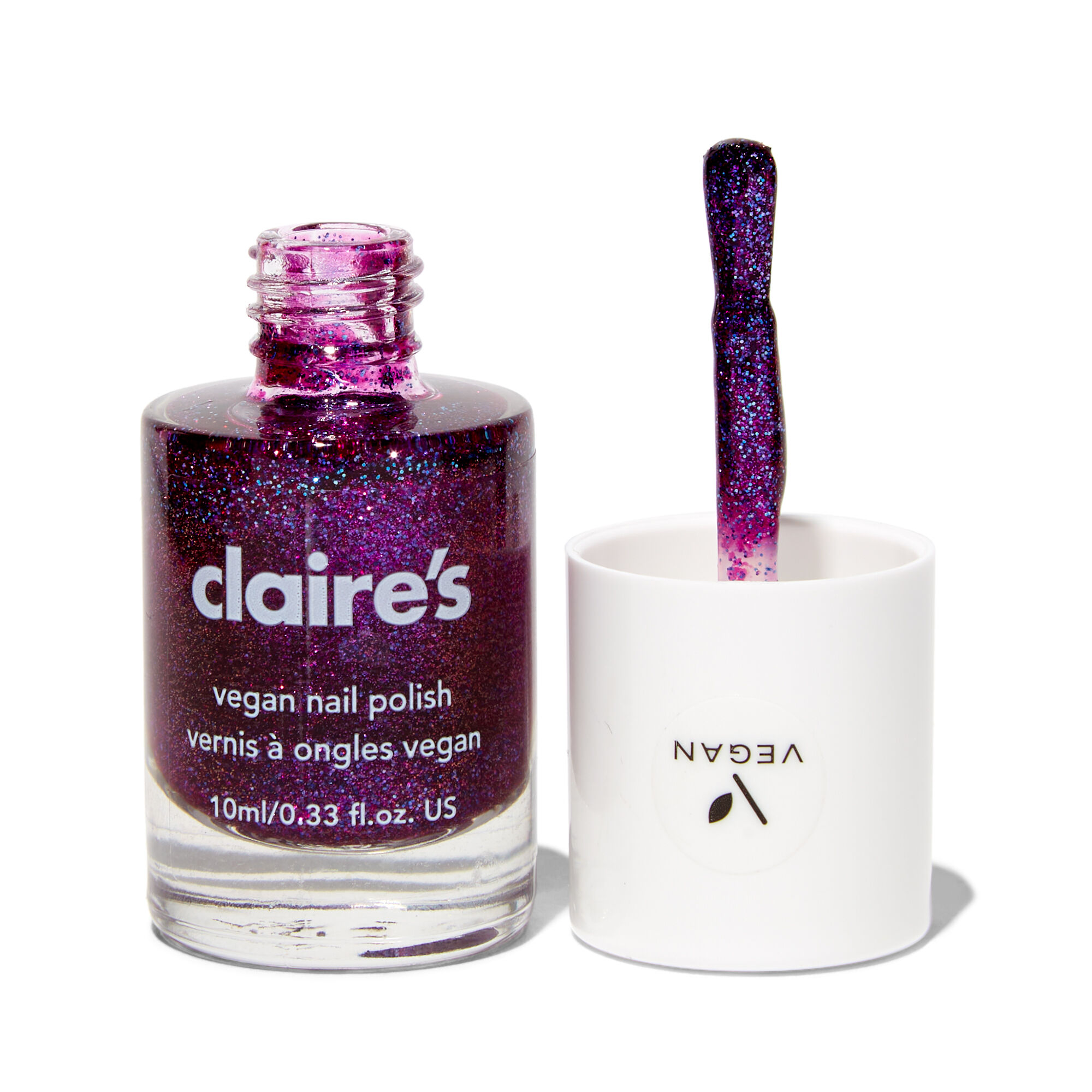 View Claires Vegan Glitter Nail Polish Noble Steed information