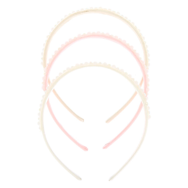 Claire&#39;s Club Pearl Gem Headbands - 3 Pack,