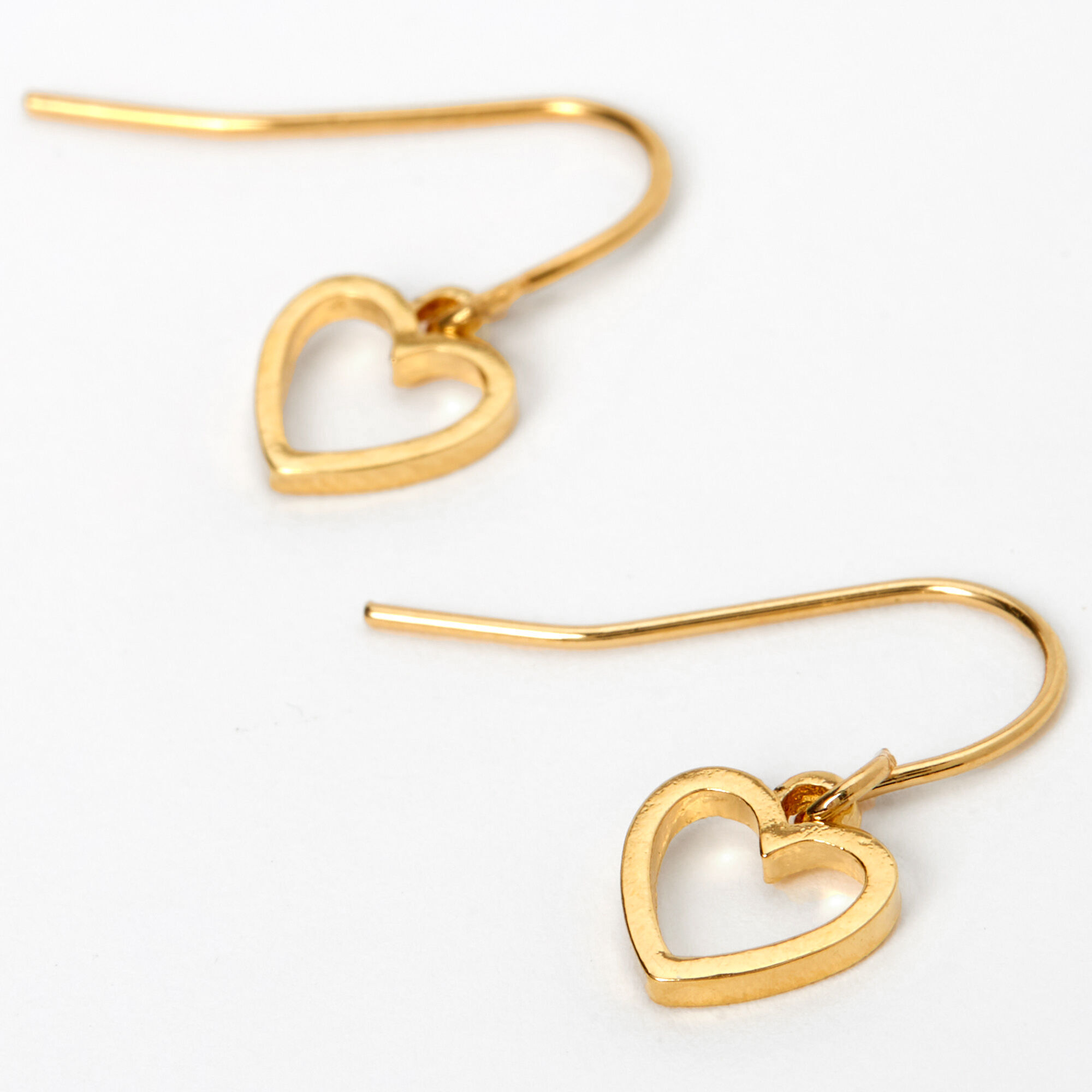 Open heart drop earrings sale