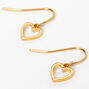 C LUXE by Claire&#39;s 18k Yellow Gold Plated 1&#39;&#39; Open Heart Drop Earrings,