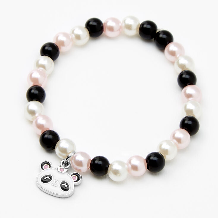 Claire&#39;s Club Panda Pearl Beaded Stretch Bracelets - 2 Pack,