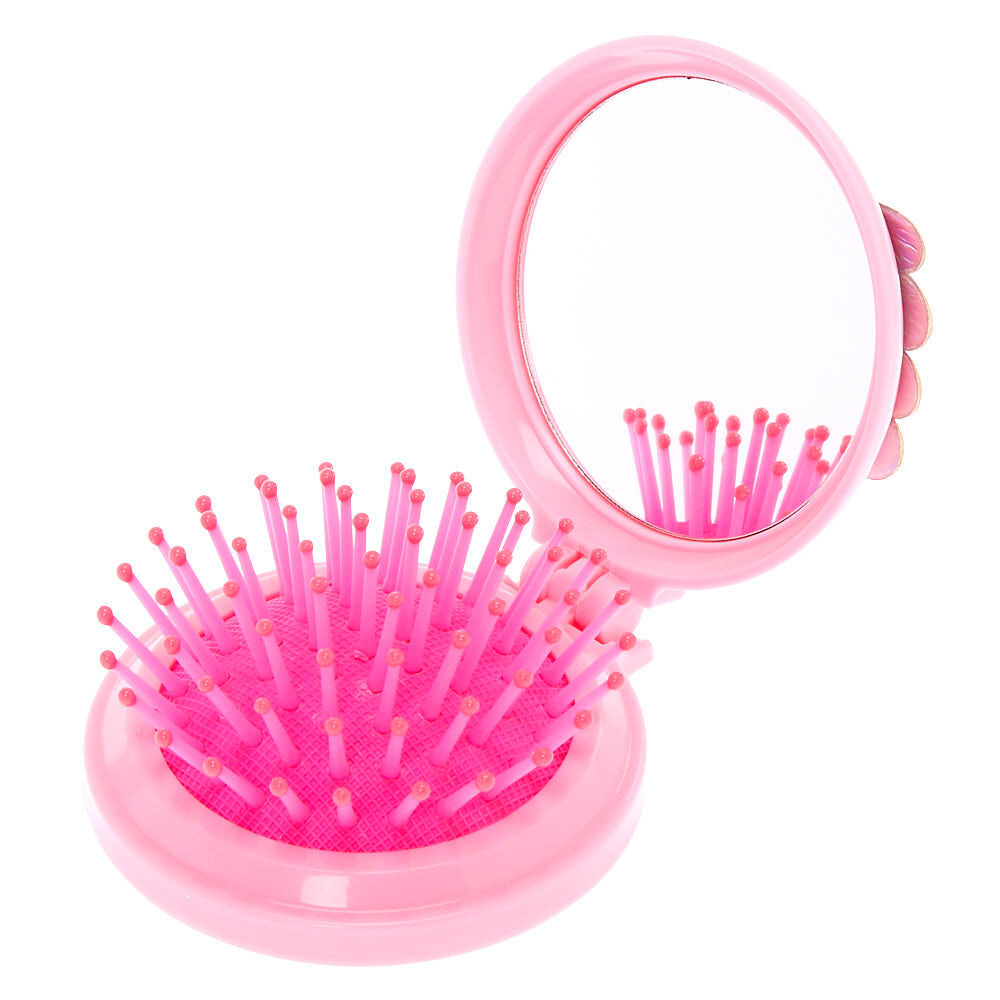 Miss Glitter the Unicorn Bling Pop-Up Hair Brush - Pink,
