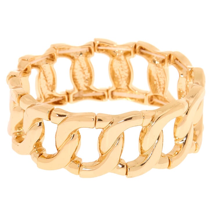 Gold Chain Stretch Bracelet,