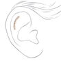 Silver-tone Stainless Steel Crystal Curve 16G Cartilage Earring,