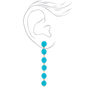 3&quot; Thread Wrapped Ball Drop Earrings - Turquoise,