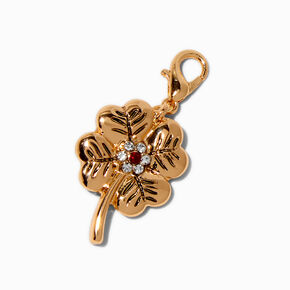 T H E M E x Claire&#39;s Gold-tone Four-Leaf Clover Charm,