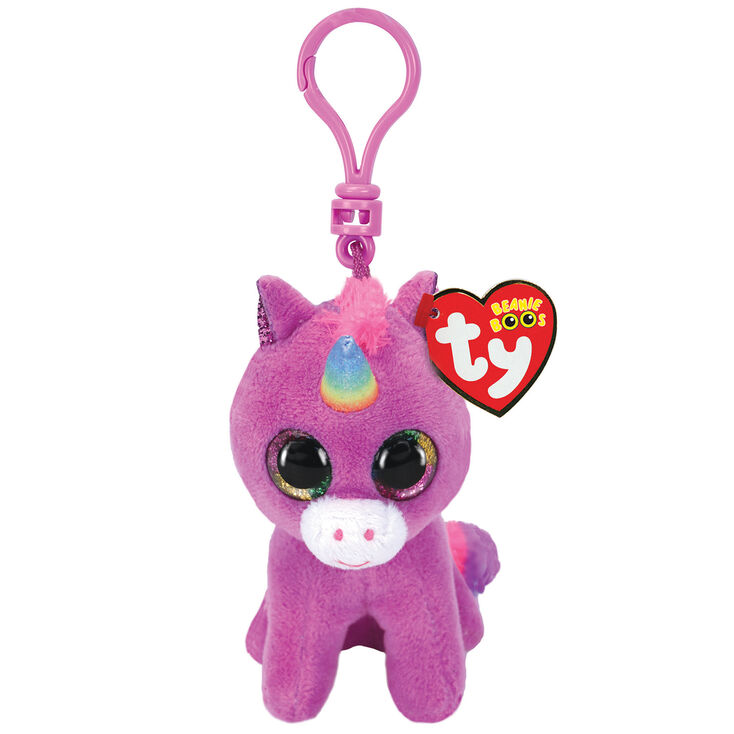 Ty&reg; Beanie Boo Rosette the Unicorn Soft Toy Bag Clip,