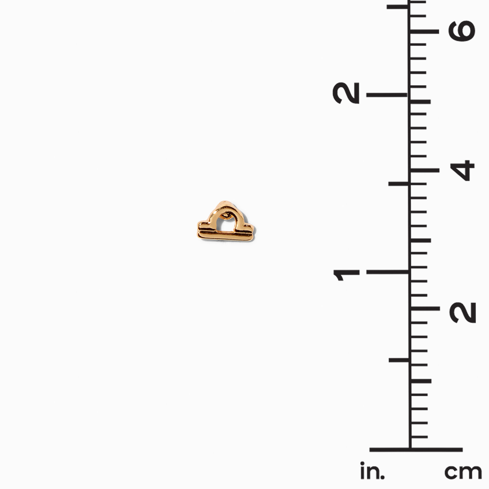 Gold Zodiac Stud Earrings - Libra,