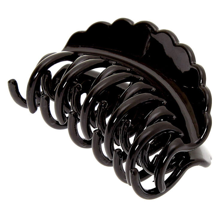 Claire's Petite pince à cheveux noire à double rangée de picots