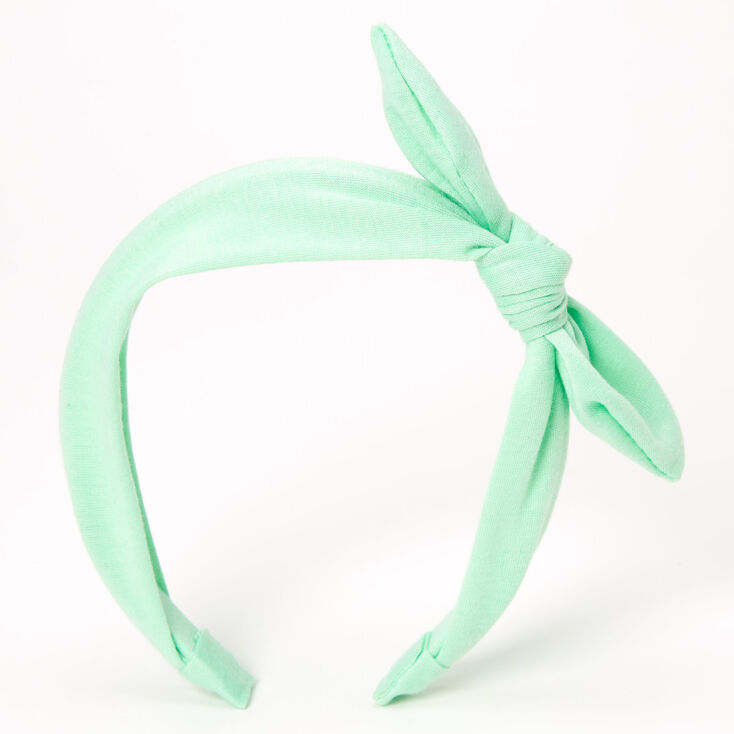 Knotted Bow Headband - Mint,