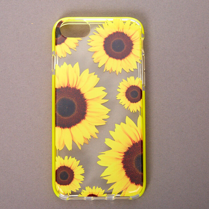 Sunflower Clear Protective Phone Case - Fits iPhone 6/7/8/SE,