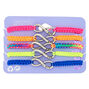 Neon Infinity Adjustable Friendship Bracelets - 5 Pack,