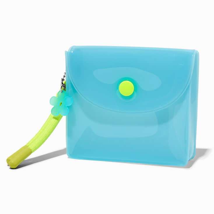 Translucent Blue Daisy Snap Coin Purse,