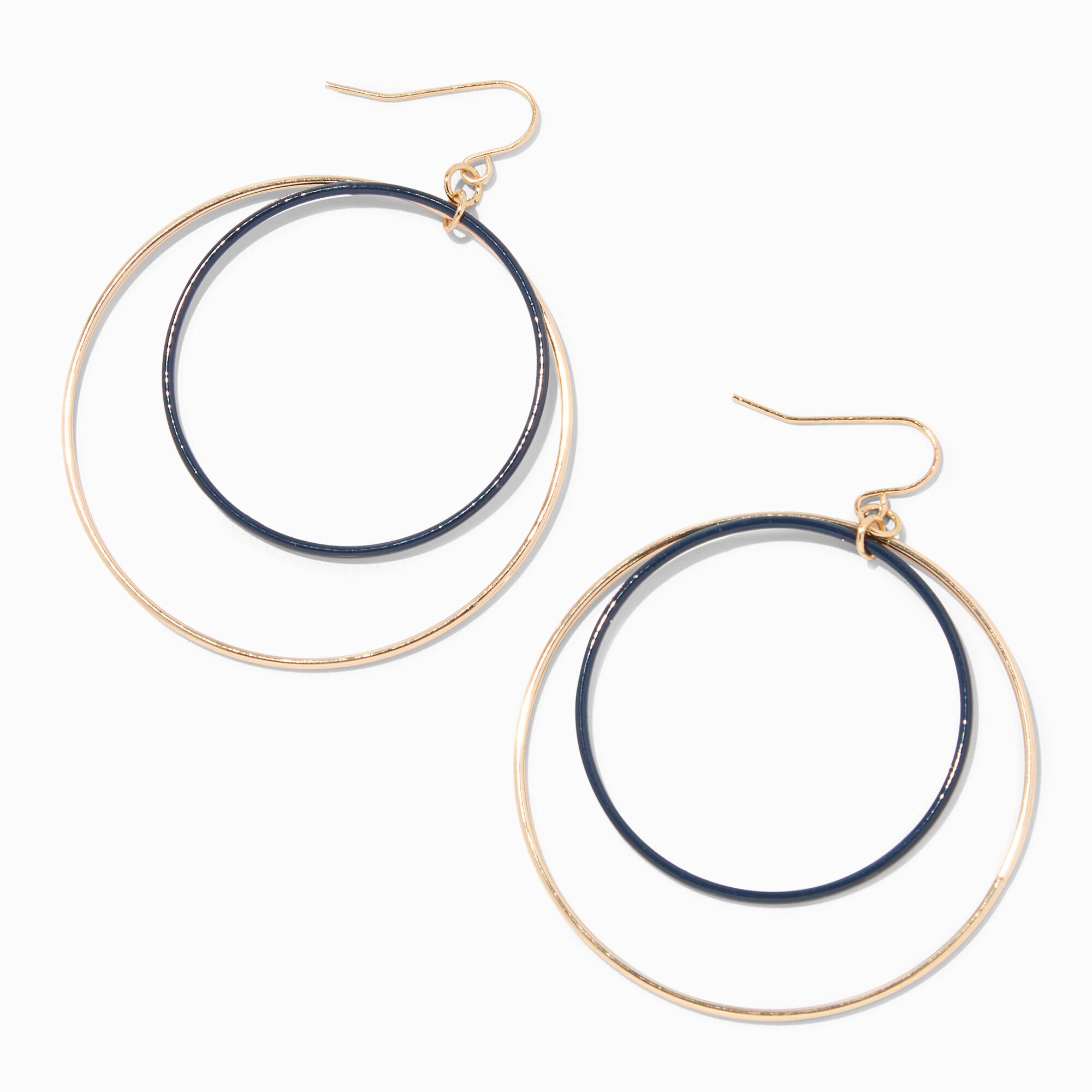 Fish hook sales hoop earrings