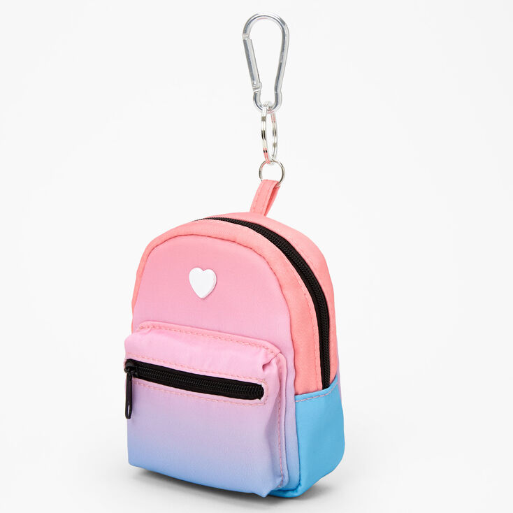 Ombre Heart Mini Backpack Keyring,