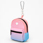 Ombre Heart Mini Backpack Keyring,