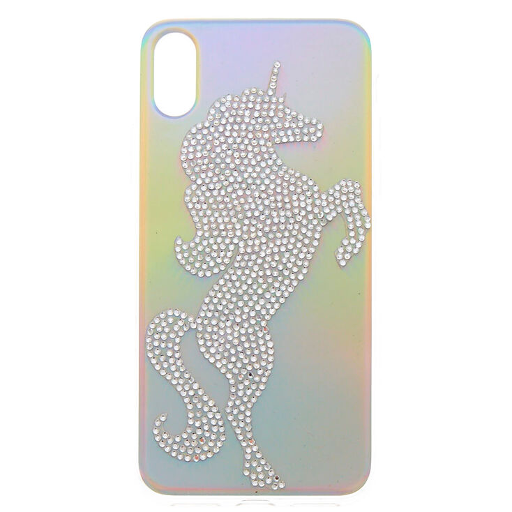 Coque de portable licornes holographique - Compatible avec iPhone&nbsp;X/XS,