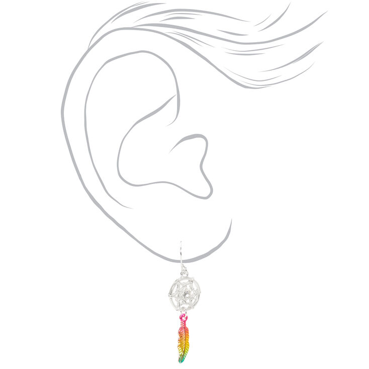 Silver Rainbow Dreamcatcher Mixed Earrings - 3 Pack,