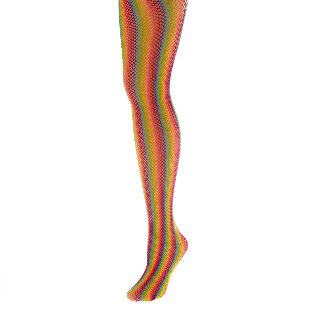 Rainbow Fishnet Tights