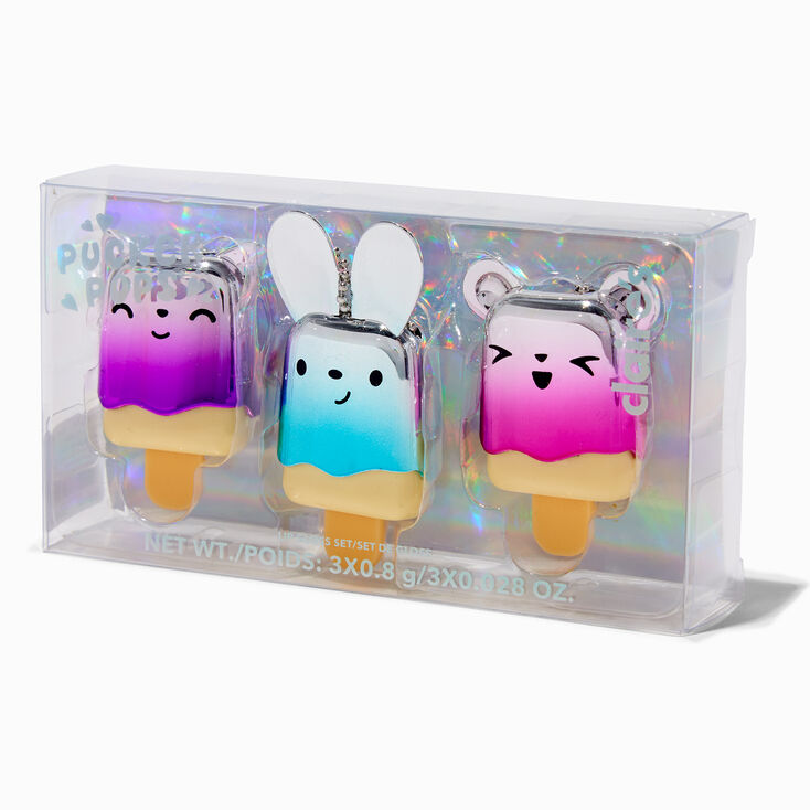 Pucker Pops® Chrome Bear Lip Gloss Set - 3 Pack