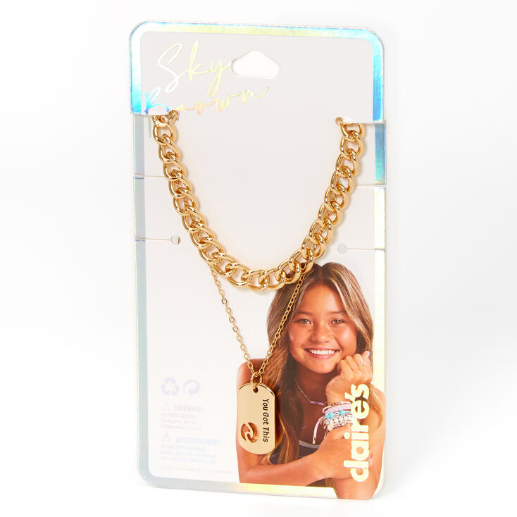 Sky Brown™ Gold Chain Choker Necklaces - 2 Pack | Claire's