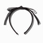 Black Skinny Ribbon Bow Headband,