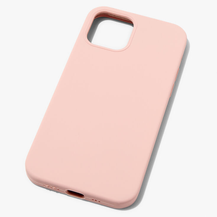 Coque de portable en silicone rose tendre unie - Compatible avec iPhone&reg;&nbsp;12 Pro,