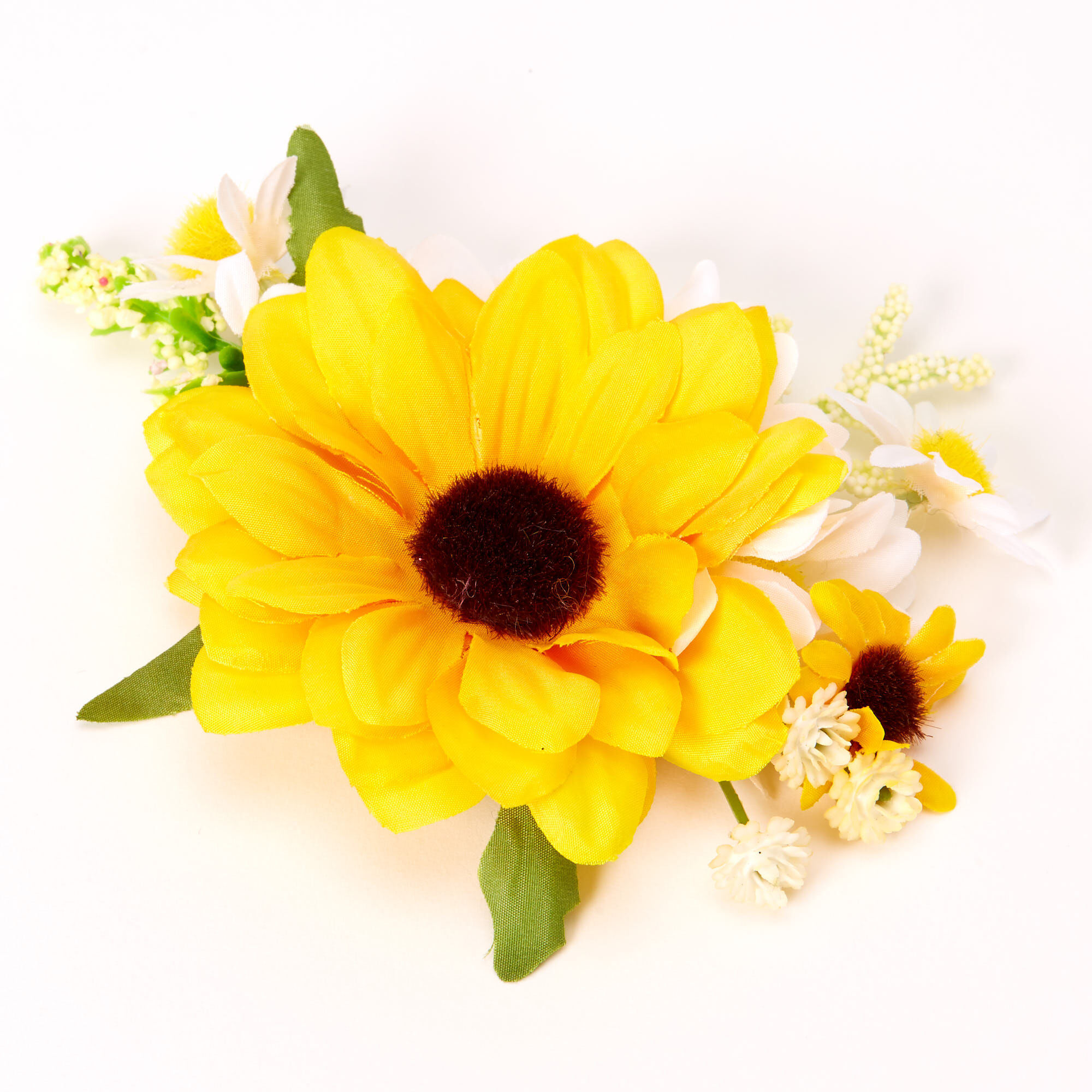 View Claires Cluster Sunflower Hair Clip Yellow information