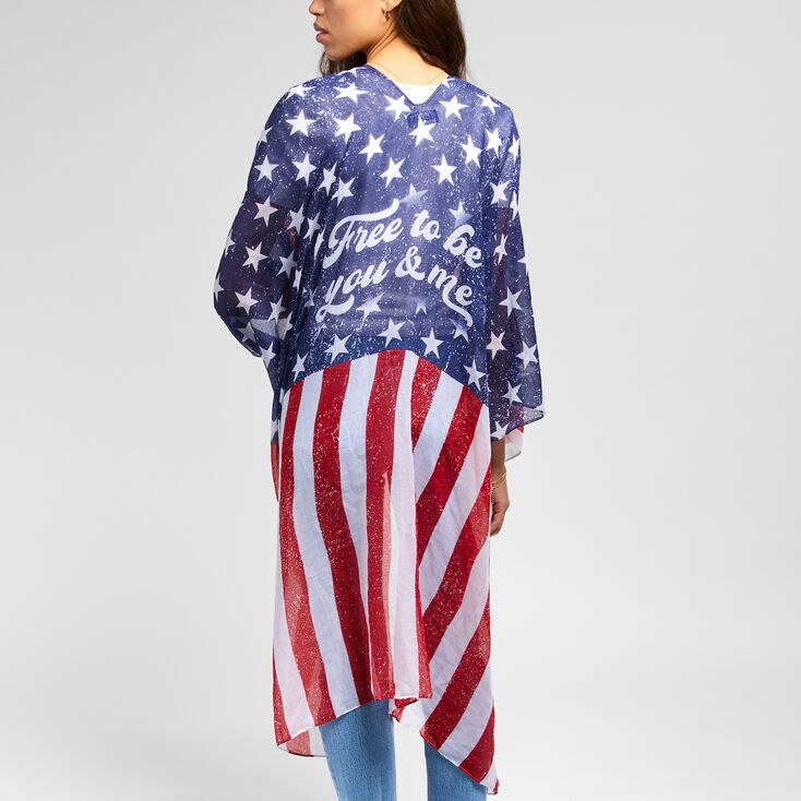 Patriotic Free To Be You &amp; Me Kimono,