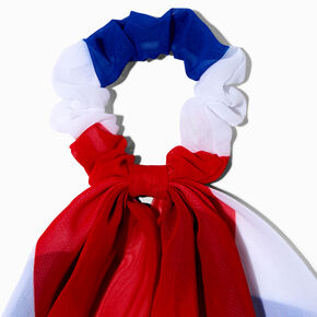Chouchou foulard bleu, blanc, rouge,