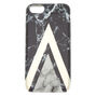 Black Geometric Marble Phone Case - Fits iPhone 6/7/8/SE,