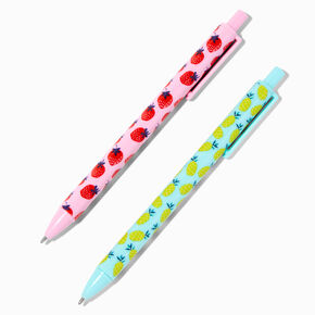 Pineapple &amp; Strawberry Pens &amp; Holders Set - 2 Pack,