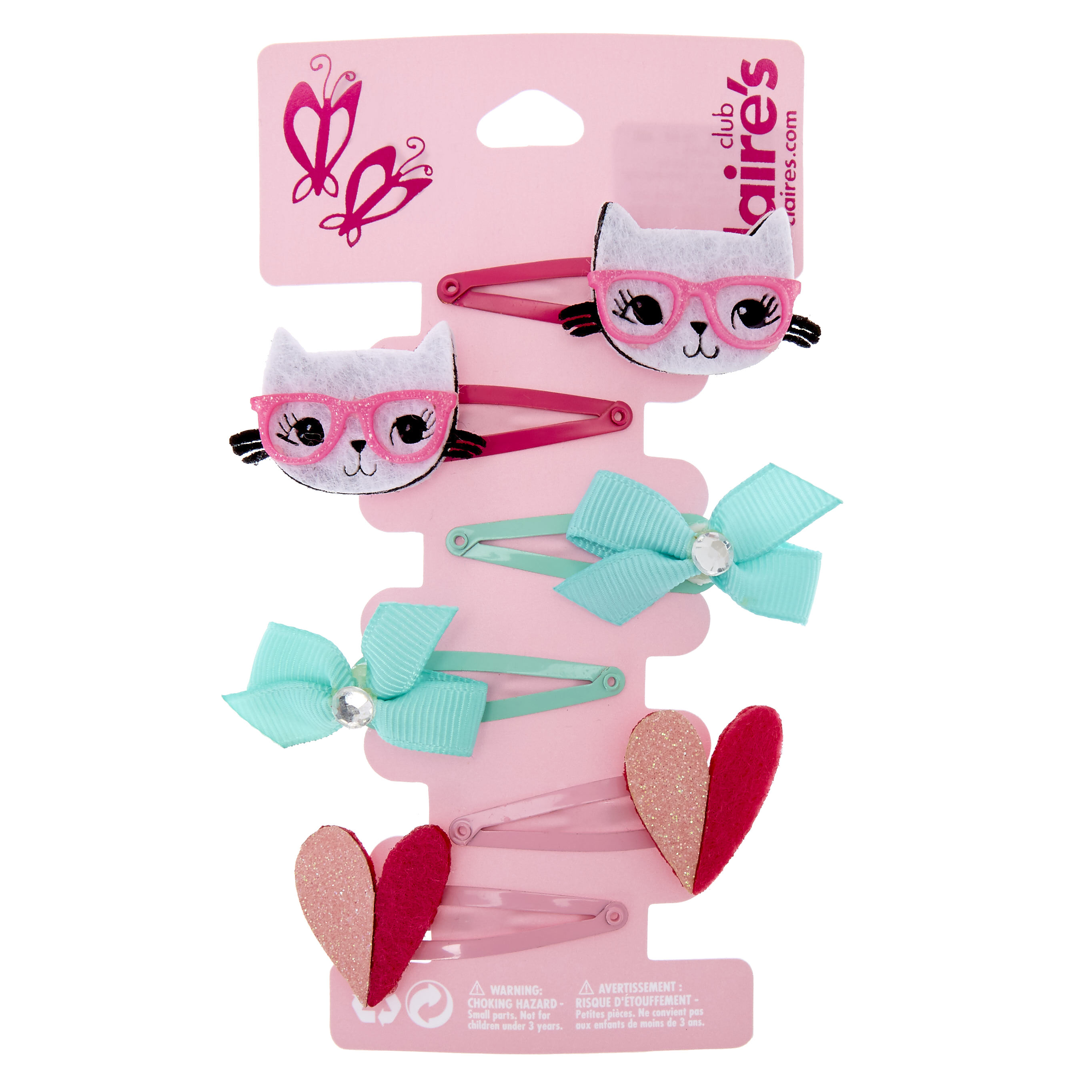 Claire's Club Pastel Mix Hair Clips - 6 Pack,