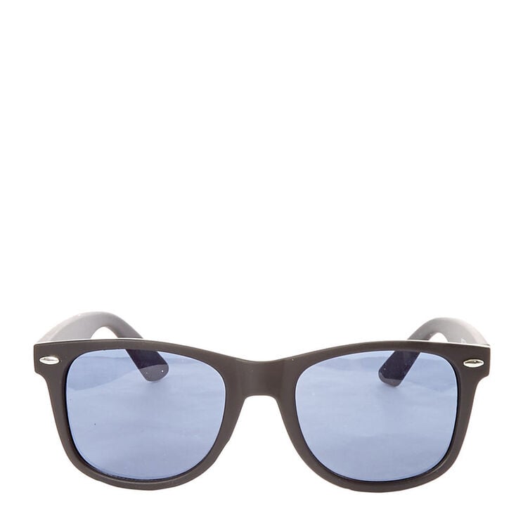 Black Matte Retro Sunglasses,