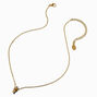 Gold-tone Open Crystal Pav&eacute; Star Pendant Necklace,