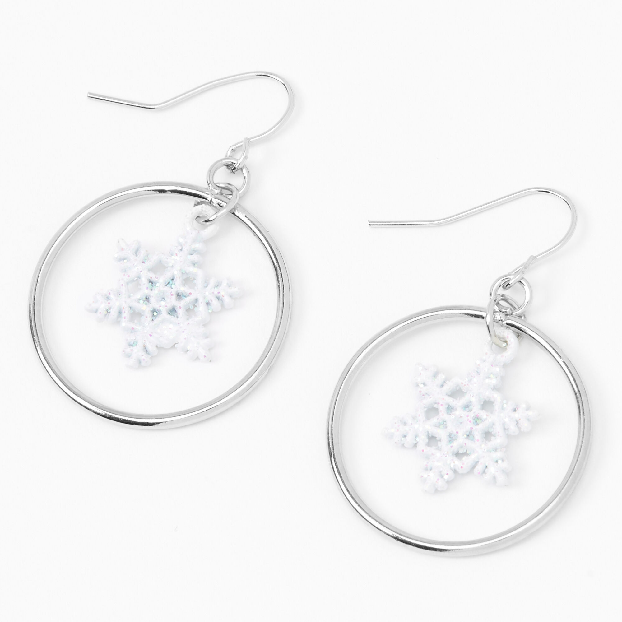 Claire's snowflake store earrings