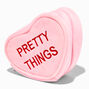 Pink Conversation Heart Pretty Things Makeup Bag,