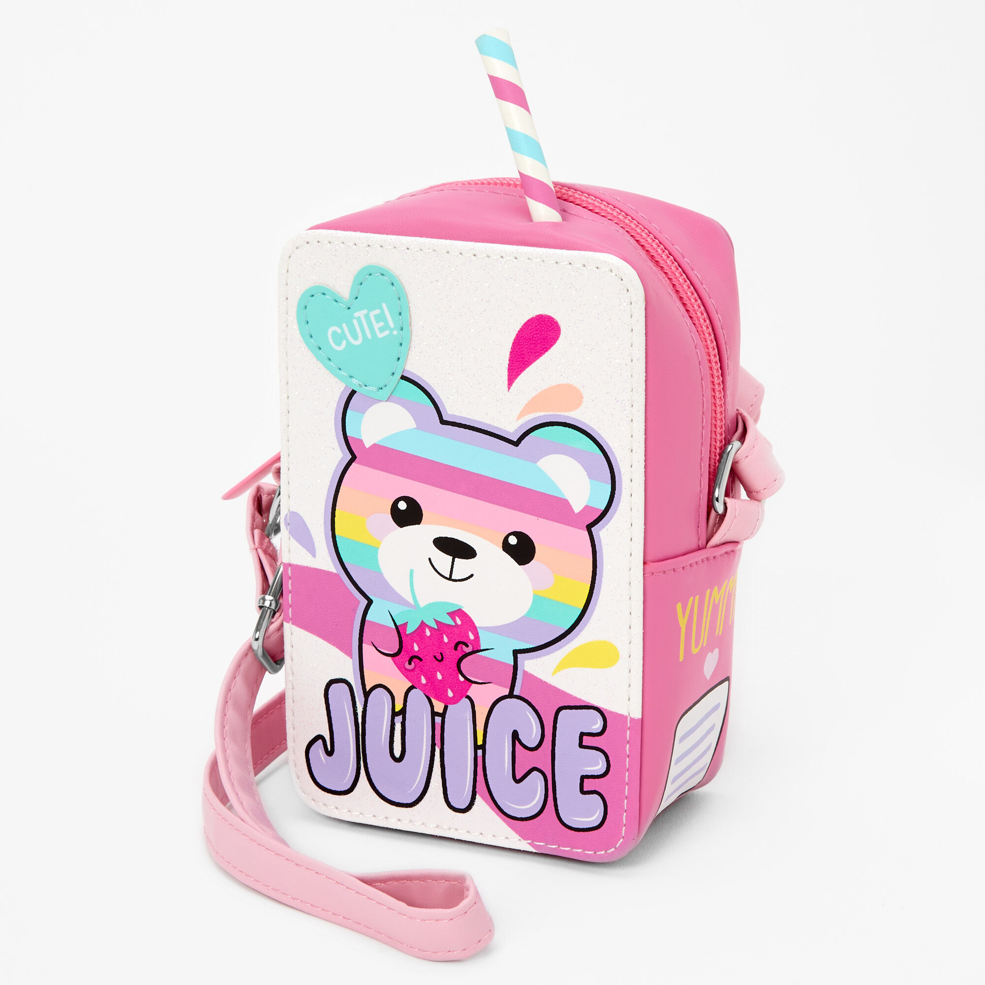 Claire s Club Rainbow Juicebox Crossbody Bag