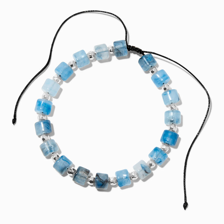 Bold Blue Chunky Beaded Bracelet,