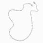 Silver-tone Small Paperclip Chain Necklace,