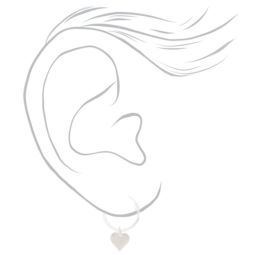 Claire's heart cheap hoop earrings