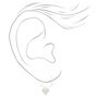 Sterling Silver 12mm Heart Hoop Earrings,