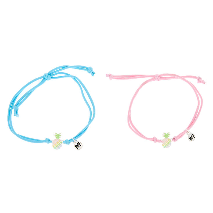 Pastel Pineapple Stretch Friendship Bracelets - 2 Pack,