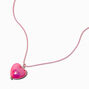 Pink Heart Pendant Necklace,