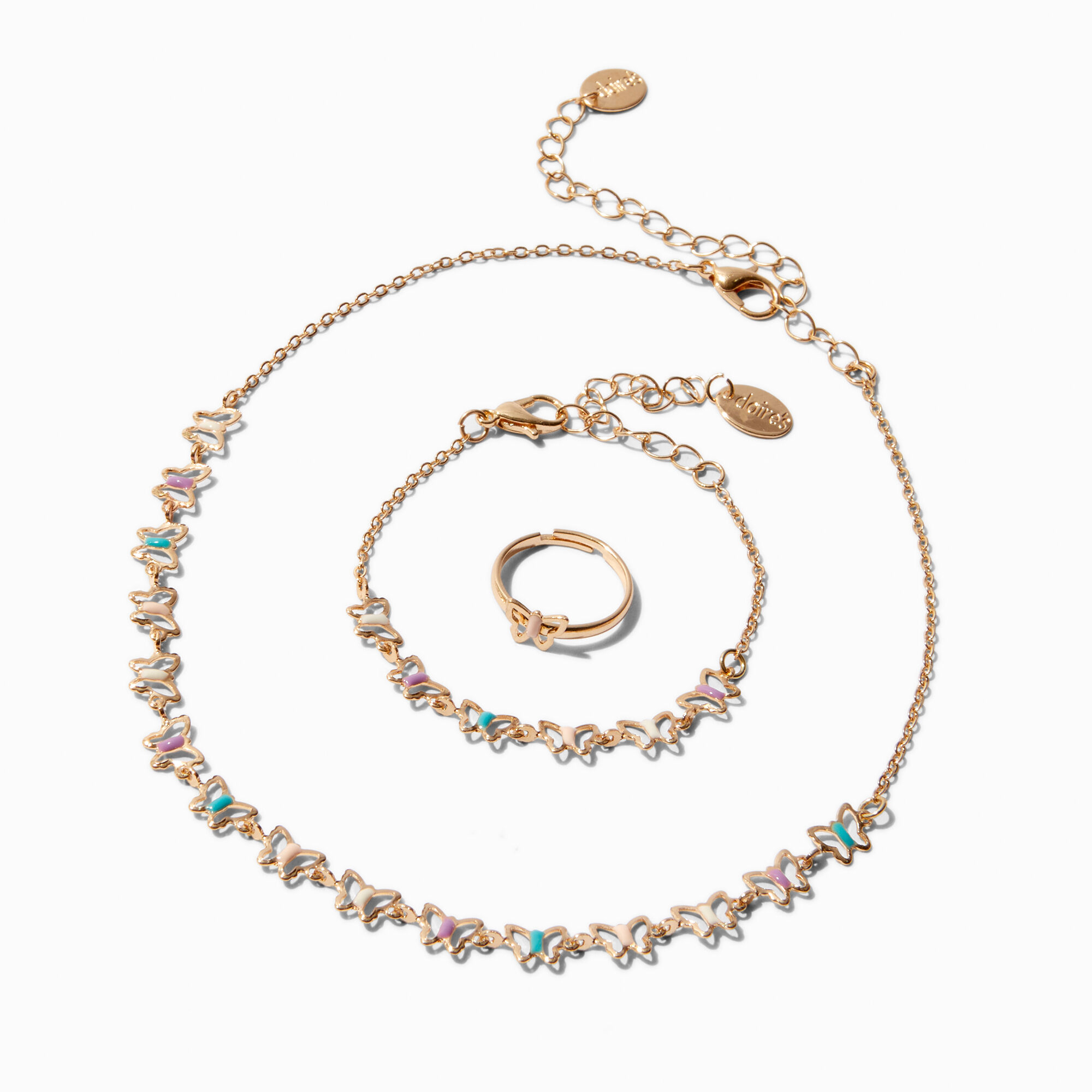 Claire's Parure de bijoux papillon confetti Claire's Club - Lot de 3