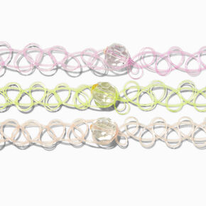 Claire&#39;s Club Spring Tattoo Choker Necklaces - 3 Pack,