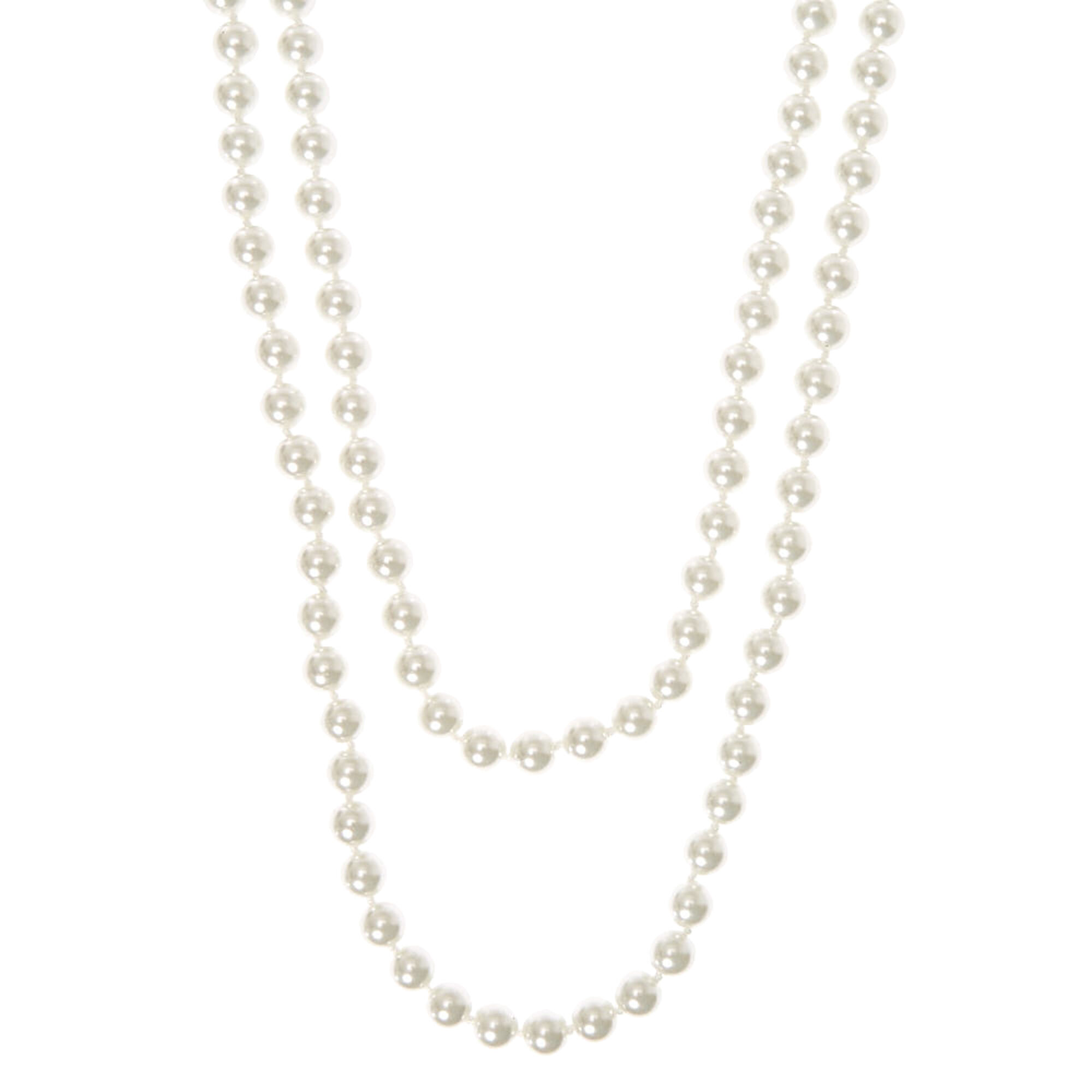 Claire's Long collier perlé - Couleur ivoire
