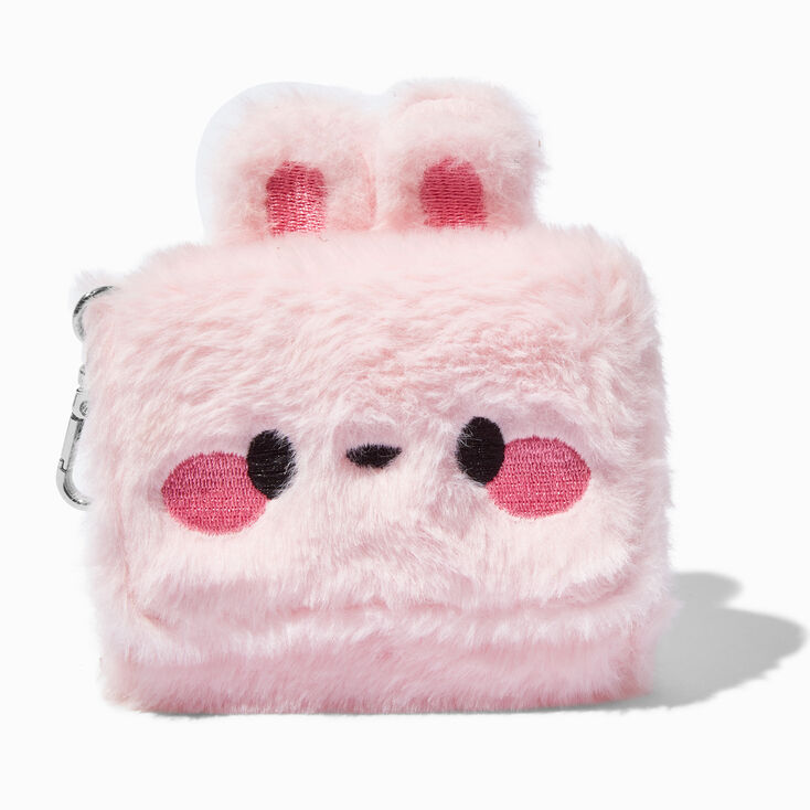 Pink Bunny Furry Trifold Wallet,