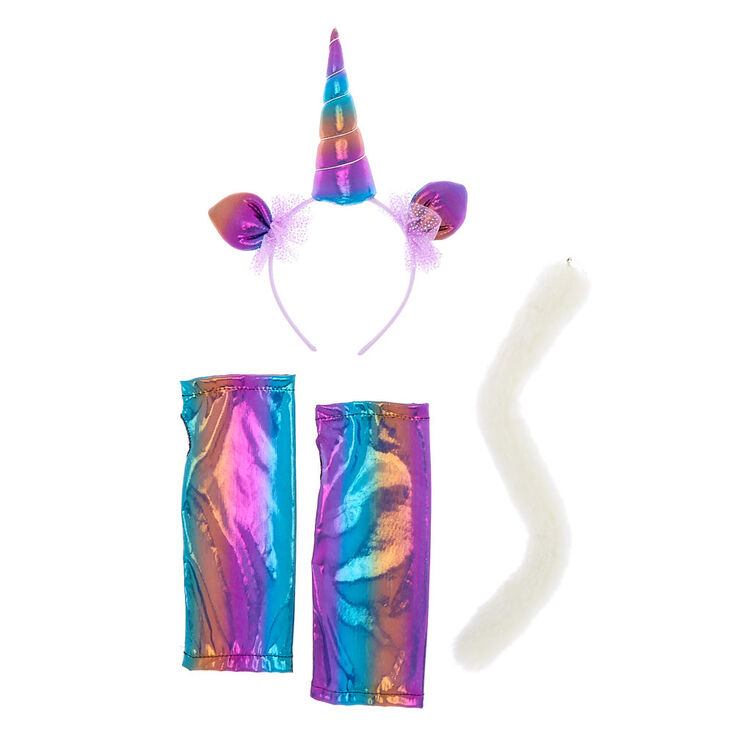 Metallic Unicorn Dress Up Set Purple 3 Pack Claire S Us